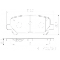 Тормозные колодки дисковые, комплект BREMBO 1439858612 HTU LZ P28083N