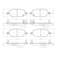 Тормозные колодки дисковые, комплект BREMBO P28097N Honda CR-V 5 (RW, RT) Кроссовер Y 5CZYG