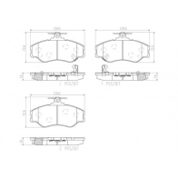 Тормозные колодки дисковые, комплект BREMBO 8 HR2U P30005N 1439858636