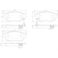 Тормозные колодки дисковые, комплект BREMBO Hyundai i20 (PB) 1 2008 – 2015 JXC OT P30069N