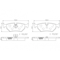 Тормозные колодки дисковые, комплект BREMBO 1439858761 C1EQ 49 P36008N