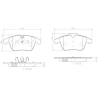 Тормозные колодки дисковые, комплект BREMBO S7B DTY Jaguar XJ (X350) 5 Седан 4.2 R 395 л.с. 2003 – 2009 P36022N