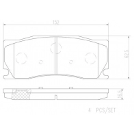 Тормозные колодки дисковые, комплект BREMBO 1439858772 P36023N W U4AO