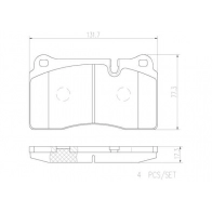 Тормозные колодки дисковые, комплект BREMBO FJG4 G28 P44018N Land Rover Range Rover