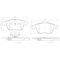 Тормозные колодки дисковые, комплект BREMBO P44020N Land Rover Range Rover Evoque OY 7T2A3