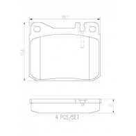 Тормозные колодки дисковые, комплект BREMBO C 86X1 P50004N Mercedes S-Class (W126) 1 1
