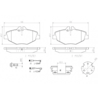 Тормозные колодки дисковые, комплект BREMBO G YZEP P50049N Mercedes E-Class (S211) 3 Универсал 1.8 E 200 T Kompressor (2142) 163 л.с. 2003 – 2009
