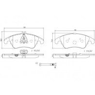 Тормозные колодки дисковые, комплект BREMBO P50069N Mercedes E-Class (S212) 4 Универсал 2.0 E 200 (2134) 184 л.с. 2012 – 2024 UCJGGJ A