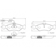 Тормозные колодки дисковые, комплект BREMBO XQXQ 7QK Mercedes Sprinter (901, 902) 1 Кабина с шасси 2.9 210 D 102 л.с. 1997 – 2000 P50081N