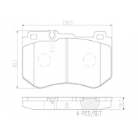 Тормозные колодки дисковые, комплект BREMBO VU1S B Mercedes C-Class (S205) 4 Универсал C 300 4-matic (205.284) 258 л.с. 2018 – 2025 P50123N