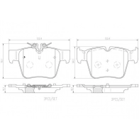 Тормозные колодки дисковые, комплект BREMBO 1N 8OYM Mercedes GLC (C253) 1 Купе 300 e 4-matic (253.353) 320 л.с. 2019 – 2024 P50133N