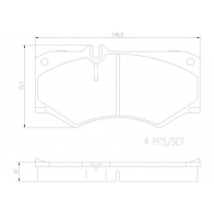 Тормозные колодки дисковые, комплект BREMBO BY7L 5V 1439859002 P50134N