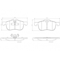 Тормозные колодки дисковые, комплект BREMBO P52017N 1439859042 7 7HXS