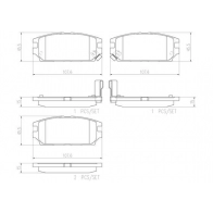 Тормозные колодки дисковые, комплект BREMBO N 5T9T11 P54025N Mitsubishi Grandis 1 (N9, N8) Минивэн 3.0 GLx 4WD 215 л.с. 2000 – 2003