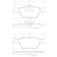 Тормозные колодки дисковые, комплект BREMBO P59019N GSCFU Y7 1439859189