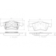 Тормозные колодки дисковые, комплект BREMBO Renault Espace (JK0) 4 Минивэн 3.5 V6 (JK00. JK0F. JK0P. JK0S. JK0W) 241 л.с. 2002 – 2025 S8X FHV P59044N