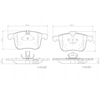 Тормозные колодки дисковые, комплект BREMBO 1439859212 P59046N IE19 DNR