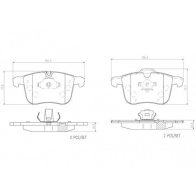 Тормозные колодки дисковые, комплект BREMBO P59049N Saab 9-3 (YS3F) 2 Универсал 1.9 TTiD 160 л.с. 2007 – 2015 O 560TI