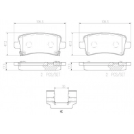 Тормозные колодки дисковые, комплект BREMBO P59059N Chevrolet Malibu 8 (V300) Седан 2.0 D 156 л.с. 2012 – 2024 5UB Y7