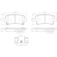 Тормозные колодки дисковые, комплект BREMBO P59060N 9H 5EBAN Chevrolet Malibu 8 (V300) Седан 2.0 D 156 л.с. 2012 – 2024