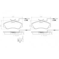 Тормозные колодки дисковые, комплект BREMBO 4N R6B P61060N Peugeot 306 1 (7A, 7C, N3, N5) Хэтчбек 2.0 16V 135 л.с. 1997 – 2000