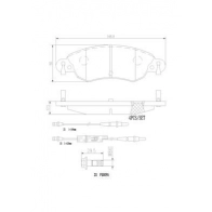 Тормозные колодки дисковые, комплект BREMBO 2 FIR6 P61070N Citroen C5 1 (DC, PF3) Хэтчбек 1.8 16V (DC6FZB. DC6FZE) 115 л.с. 2001 – 2004