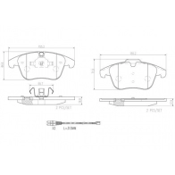 Тормозные колодки дисковые, комплект BREMBO 1439859280 Y VKDT P61106N
