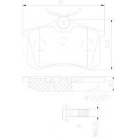 Тормозные колодки дисковые, комплект BREMBO B7 F2C5D P68024N Opel Crossland X (PF1) 1 Кроссовер 1.5 Turbo D (75) 120 л.с. 2018 – 2024