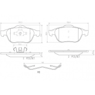 Тормозные колодки дисковые, комплект BREMBO ZIE4ZF L P68030N Renault Laguna (BG) 2 Хэтчбек 3.0 V6 24V (BG01. BG02. BG0D. BG0Y) 207 л.с. 2001 – 2007