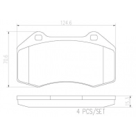 Тормозные колодки дисковые, комплект BREMBO 1439859362 ZJ59E D7 P68036N
