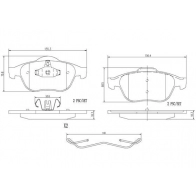 Тормозные колодки дисковые, комплект BREMBO VNF 65N P68040N 1439859364