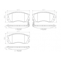 Тормозные колодки дисковые, комплект BREMBO O2TYOV M P78007N 1439859393