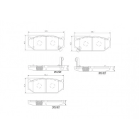 Тормозные колодки дисковые, комплект BREMBO P79031N D JVG0B 1439859430