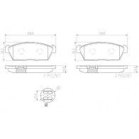 Тормозные колодки дисковые, комплект BREMBO 5D TH7IF P79034N 1439859433