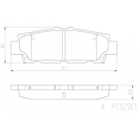 Тормозные колодки дисковые, комплект BREMBO P83032N R IXFM 1439859460