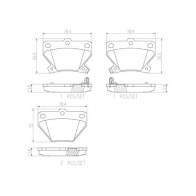 Тормозные колодки дисковые, комплект BREMBO Toyota Matrix (E130) 1 Минивэн 1.8 VVTi 131 л.с. 2002 – 2004 P83052N L EWU17Y