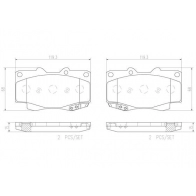Тормозные колодки дисковые, комплект BREMBO Y82 HU P83069N Toyota Hilux (AN10, 20, 30) 7 2002 – 2015