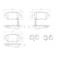 Тормозные колодки дисковые, комплект BREMBO P83080N 7V37 BO8 1439859502