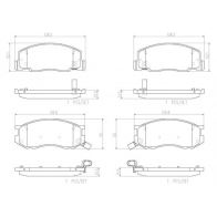 Тормозные колодки дисковые, комплект BREMBO 1439859511 D X7IR8R P83093N