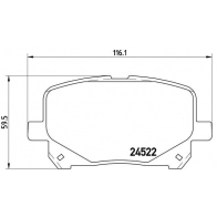 Тормозные колодки дисковые, комплект BREMBO P83100N ZIFUV N Toyota Previa (XR30) 2 2000 – 2006