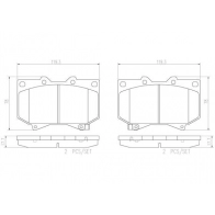 Тормозные колодки дисковые, комплект BREMBO P83118N 1439859531 YX24 2Q