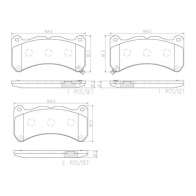 Тормозные колодки дисковые, комплект BREMBO P83146N Lexus IS (XE20) 2 Седан 5.0 IS F (USE20) 423 л.с. 2007 – 2013 O E3K3D
