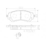 Тормозные колодки дисковые, комплект BREMBO 3 9YN6L 1439859565 P83165N