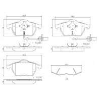 Тормозные колодки дисковые, комплект BREMBO Audi A6 (C5) 2 Универсал 2.4 170 л.с. 2001 – 2005 U03L E P85037N