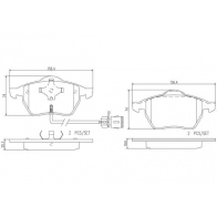 Тормозные колодки дисковые, комплект BREMBO 1439859602 N4 XBV P85040N