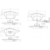 Тормозные колодки дисковые, комплект BREMBO Audi A3 (8P1) 2 Хэтчбек 3.2 V6 Quattro 250 л.с. 2003 – 2009 0QZQG 8 P85079N