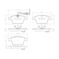 Тормозные колодки дисковые, комплект BREMBO P85081N Volkswagen Multivan (T5, 7HM) 1 Минивэн 3.2 V6 4motion 235 л.с. 2004 – 2009 FZQN X
