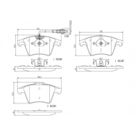 Тормозные колодки дисковые, комплект BREMBO P85082N 7IV TII2 Volkswagen Caravelle (T6, SG) 6 Автобус 2.0 TDI 4motion 199 л.с. 2018 – 2025