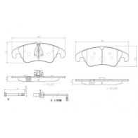 Тормозные колодки дисковые, комплект BREMBO 1439859647 P85098N IO3 9KA1