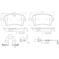 Тормозные колодки дисковые, комплект BREMBO QBW VA Audi A8 (D4) 3 2009 – 2017 P85120N